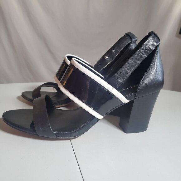 BCBGeneration Black and White Block Heels Sz 8B - Picture 5 of 16